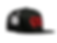 GAS Trucker Hat Black Red  Logo
